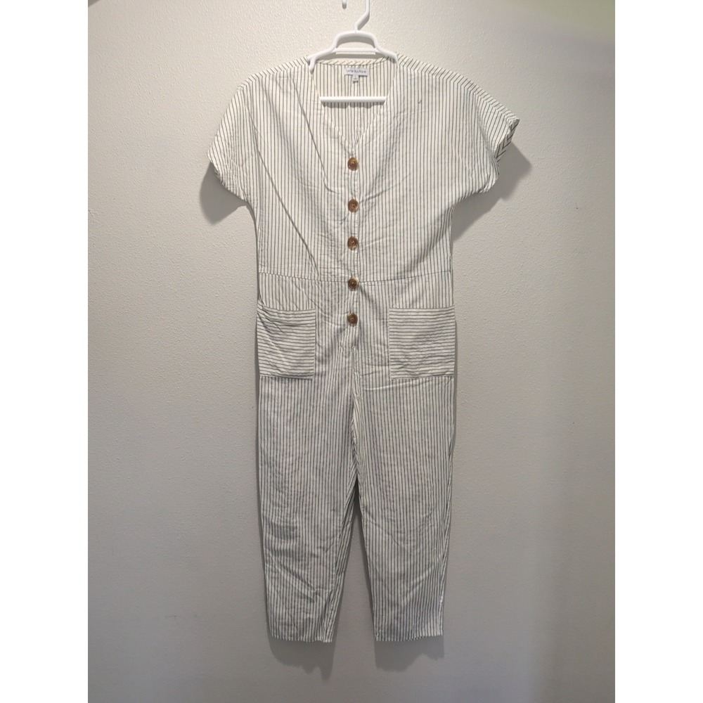 Lettie Boutique Striped Jumpsuit Size Large - Picture 1 of 5